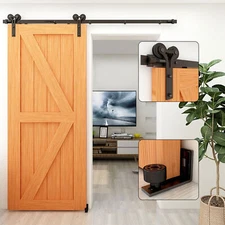 4-20FT Sliding Barn Door Hardware Track Kit Modern Closet For Single/Double Door