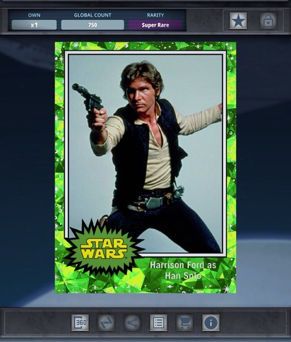 Topps Star Wars VINTAGE 1977s Sapphire Peridot HARRISON FORD AS HAN topps-star-wars-vintage-1977s-sapphire-peridot-harrison-ford-as-han