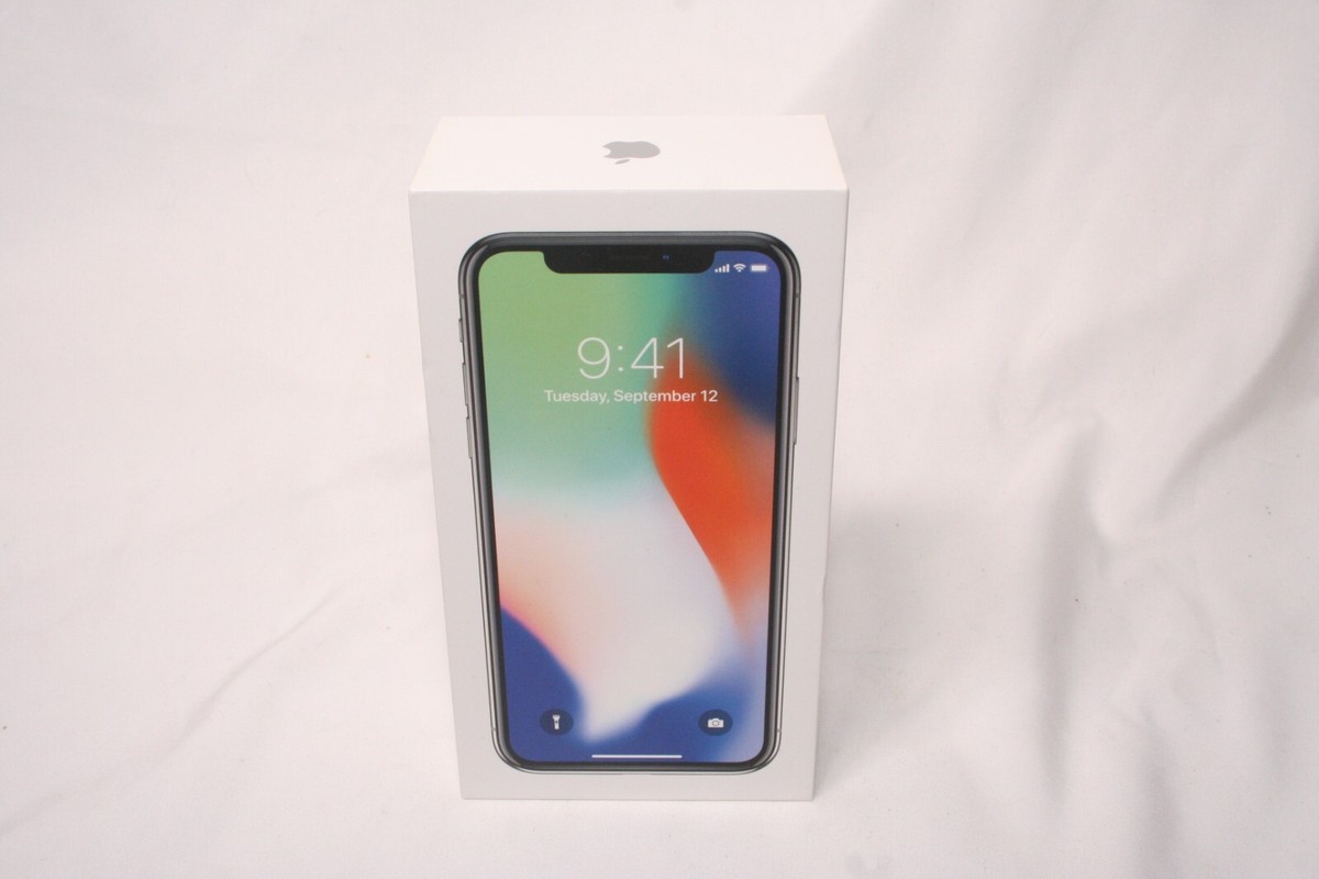 Apple iPhone X 256GB Silver EMPTY BOX ONLY - With some paperwork