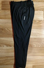 Reebok 90's Vintage Mens Tracksuit Pants Trousers Black Training Lightweight
