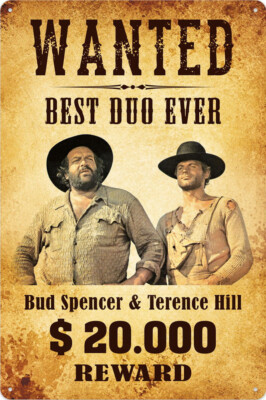 Bud Spencer/Terence Hill - Best Duo ever Blechschild, 20x30 cm, gewölbt & gepr.