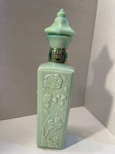 Vintage 1972 Beam’s Choice Jadeite Milk Glass Jim Beam Decanter
