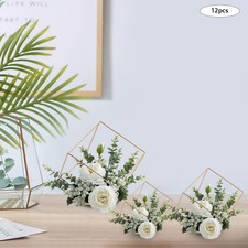 12 Pcs Vases Wedding Flower Stands Gold Vase Garden Party Decor 4 Sets Geometric