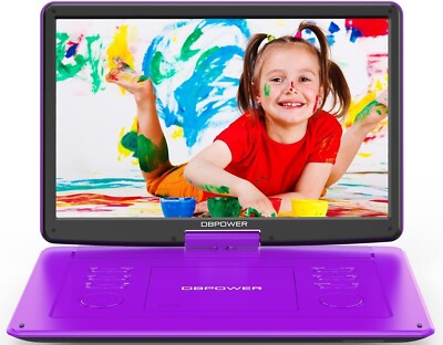 DBPOWER 17.9'' Portable DVD Player 15.6'' Large HD Swivel Screen Rechargeable CD