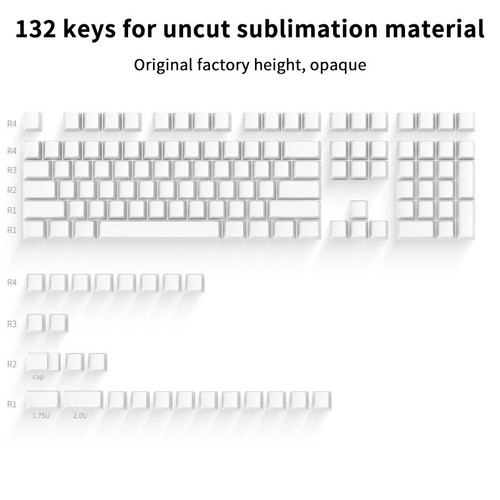 133 Key Mechanical Keyboard Keycaps Set PBT Keycaps Cherry MOA Profile Key Cap - Photo 6/19
