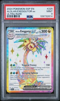 Pokemon Surging Sparks ** ALOLAN EXEGGUTOR ex ** Ultra Rare #225