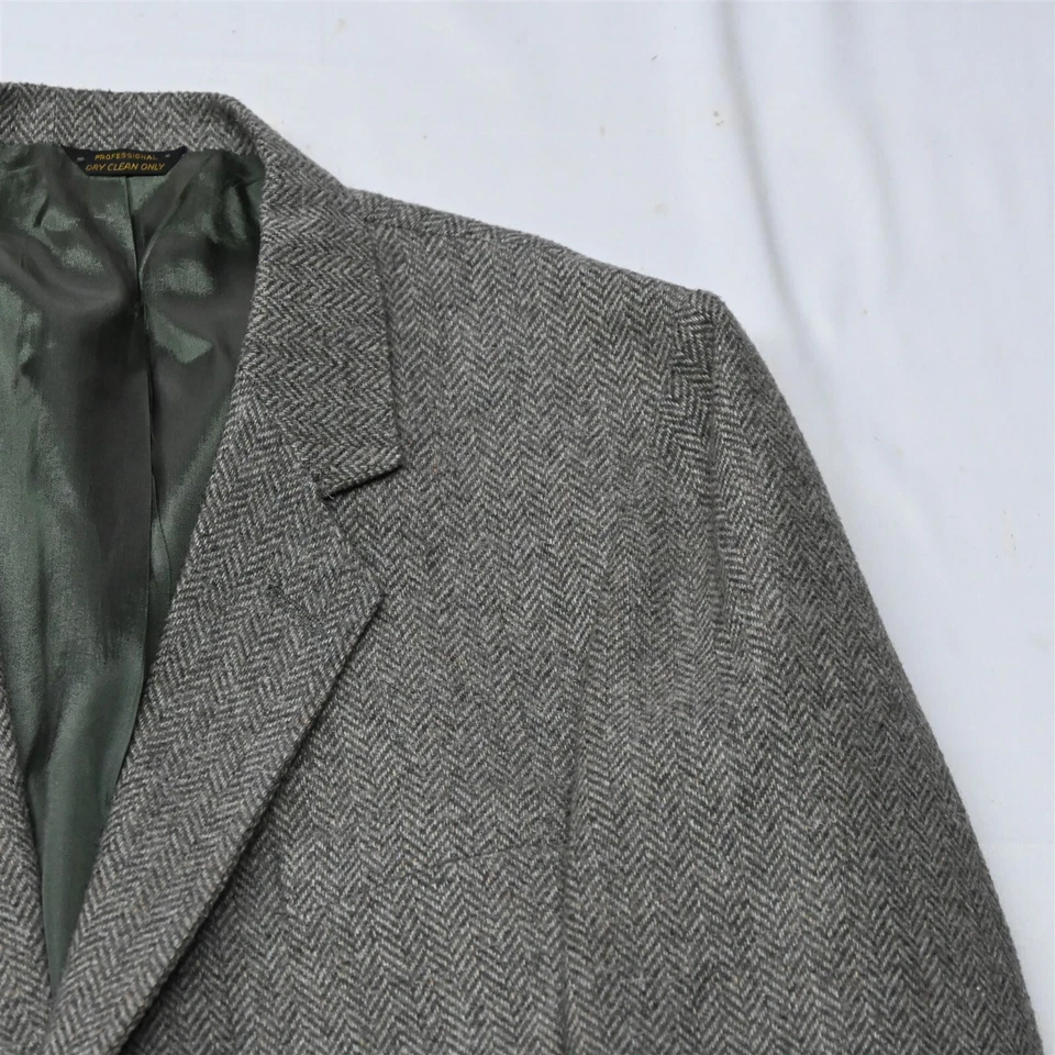 Blazer Abrigo Deportivo Chaqueta De Colección Levi's Trimcut 44R Gris Beige Espiga Tweed Foto 2 de 4