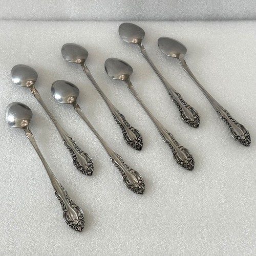 7 cucchiaini da dessert tè freddo Giappone acciaio inox primavera vintage posate 7,75" - Foto 7 di 13