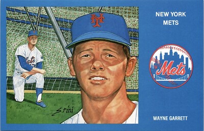 Postcard 1969 New York Mets Third Base Wayne Garrett MLB 5000 Limited Issue New