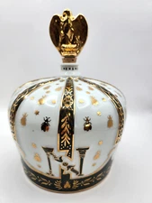 Armagnac Sempé Napoleon Crown France Large Empty Limoges Porcelain Decanter