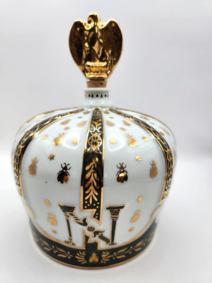 Armagnac Sempé Napoleon Crown France Large Empty Limoges Porcelain Decanter