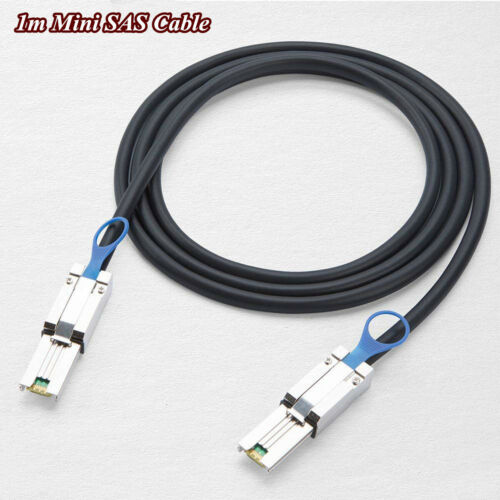 1M Mini SAS 26P SFF-8088 to SFF-8088 SAS 26 Pin External Cable Disk Array Line - Picture 1 of 8