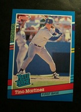 1991 Donruss Rated Rookie #28 Tino Martinez Yankees Mariners AUCT#5454