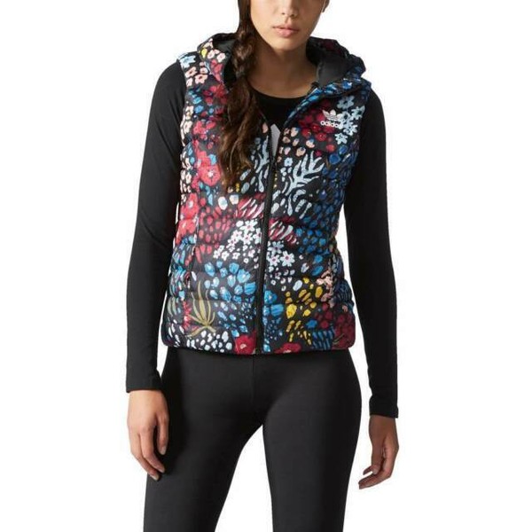 adidas floral vest