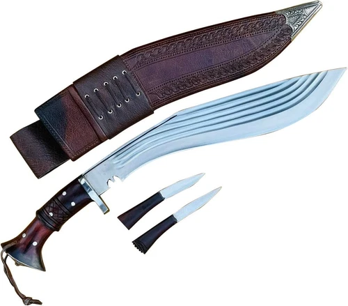 CLEARANCE SALE 50% OFF Kukri,16" Hand Forged Bush Craft 5 Fullers Khukuri  Knife