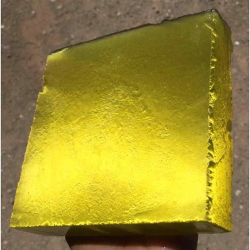 Fiber Optic Glass Block YELLOW Rough for Flintknapping Lapidary Cabochon  - Picture 1 of 3