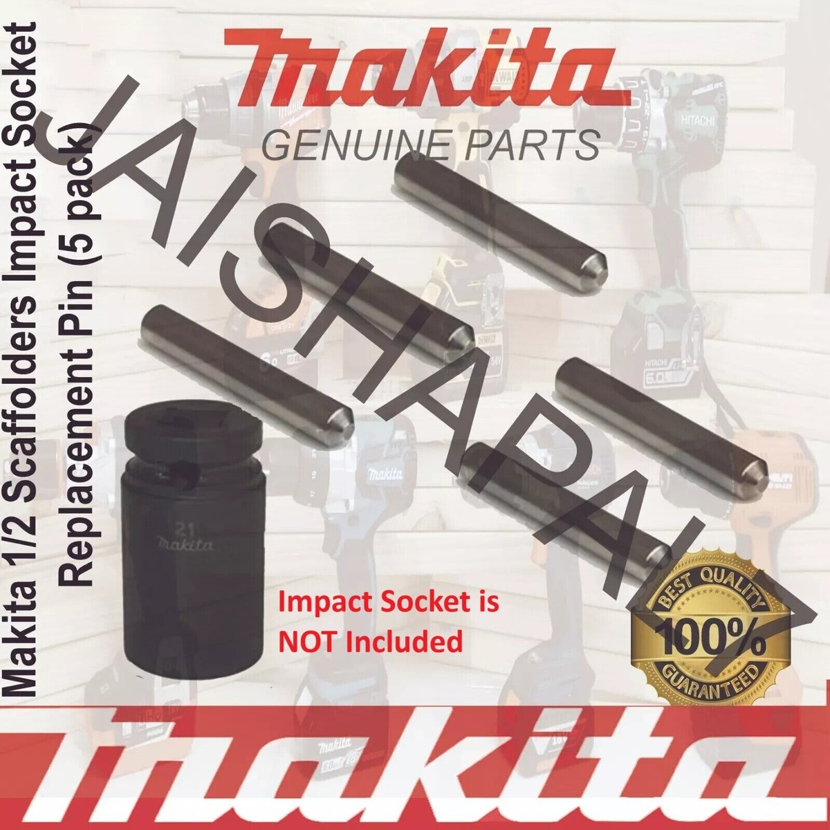 Makita 1/2 Scaffolders Impact Socket Replacement Pin pack UK