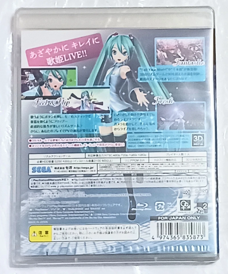 Hatsune Miku Project Diva F Sony PlayStation 3 Brand New Sealed SEGA from Japan - Image 2 of 4