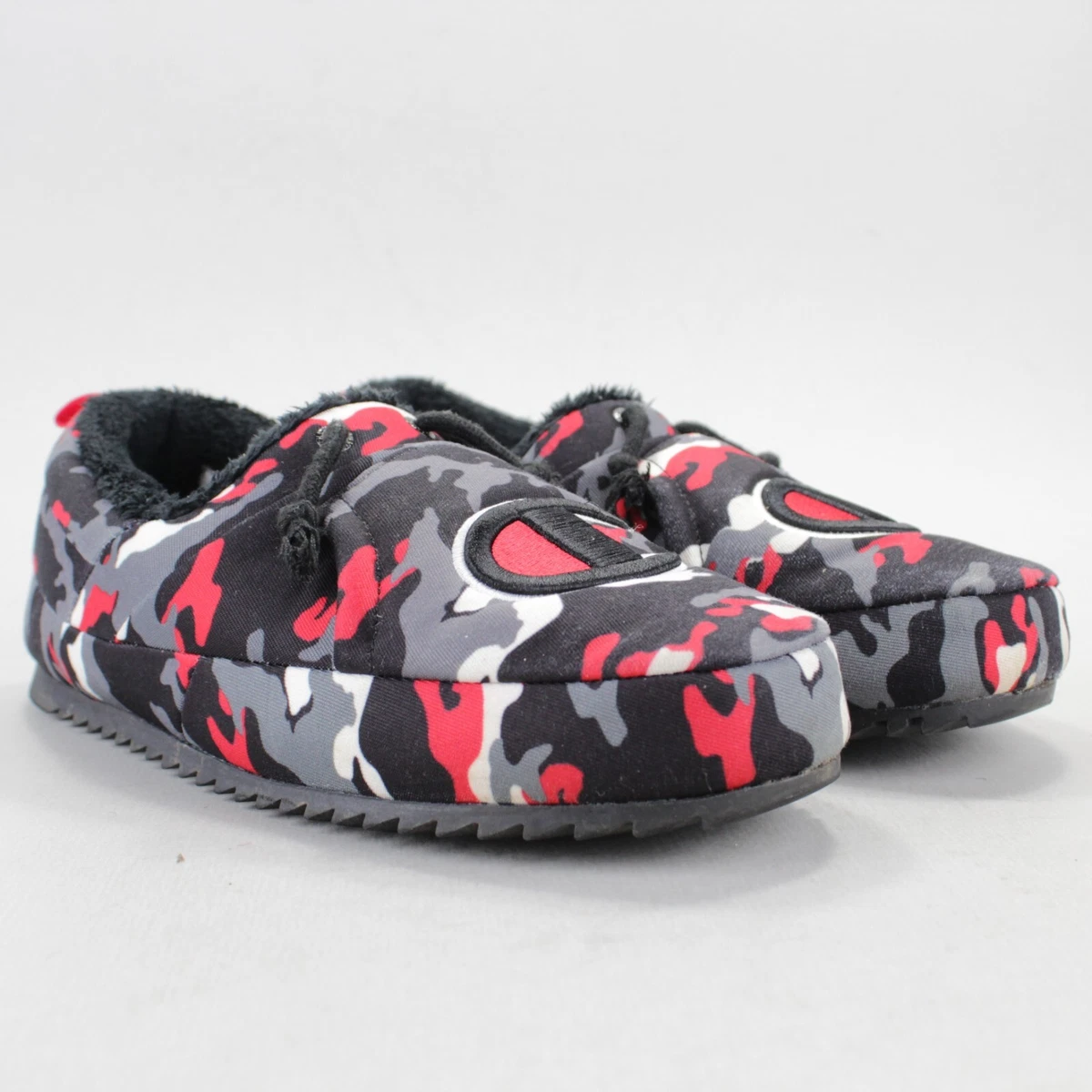 Black and red champion slippers hot sale