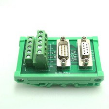 DB9 D Sub 9 pin DIN Rail Terminal Block Breakout Board Male Female Dual Adapter