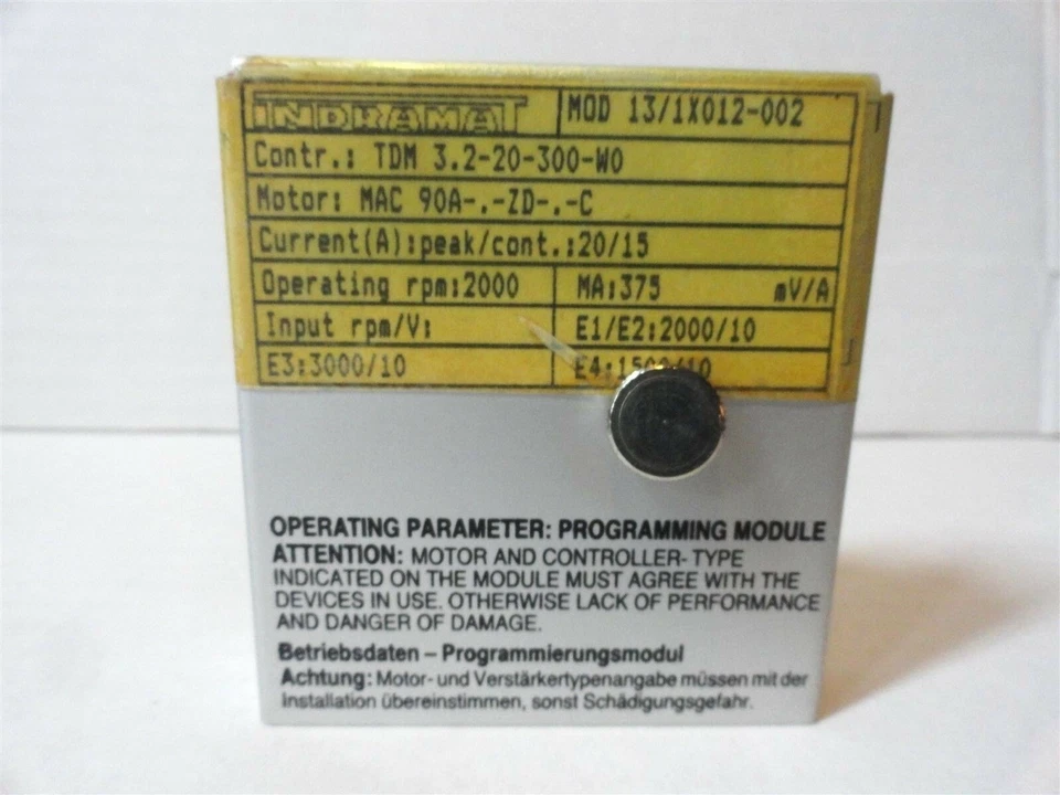 Indramat ~ Programming Module ~ MOTOR CONTROL ~ MOD 13/1X012-002  New In Box  - Image 2 of 4