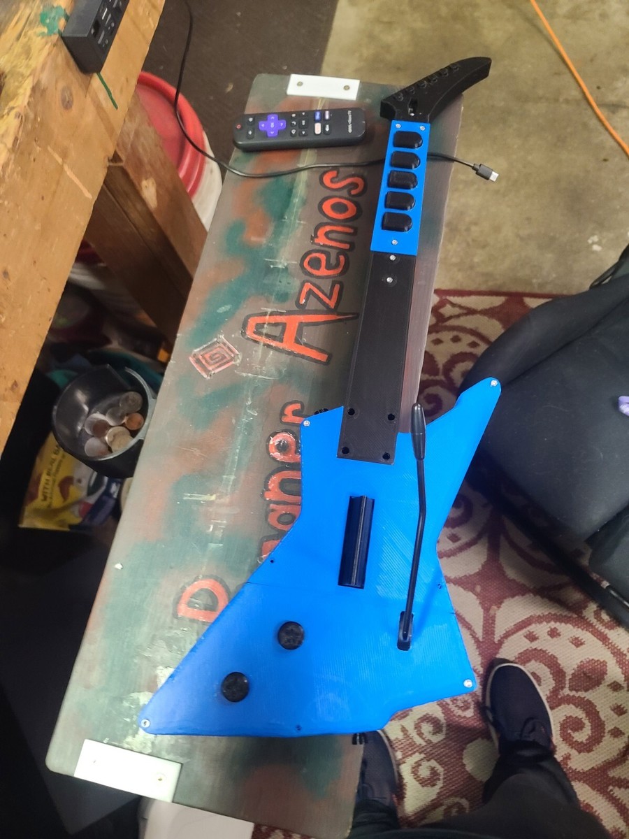 Custom 3D Printed Guitar Hero/Clone Hero Guitar Controller For Pc