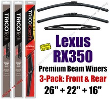 Wipers 3pk Premium Front Special Rear - fit 2010-2015 Lexus RX350 19260/220/16A