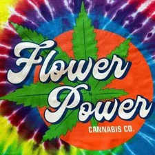 Flower Power Cannabis Co. Tie Dye Tee NWOT Unisex Shirt