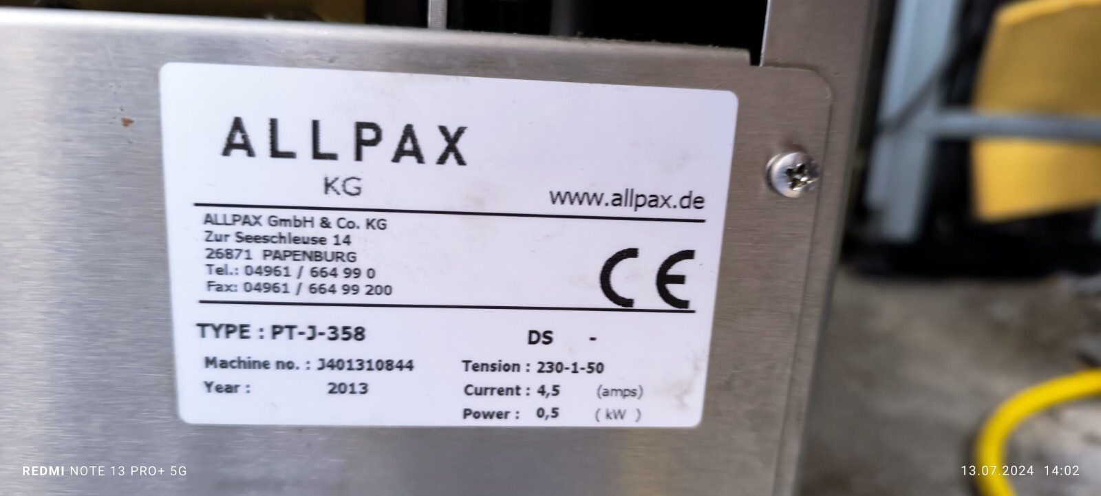 ALLPAX Kammervakuumierer PT-J-358 Profi Gastro Gerät