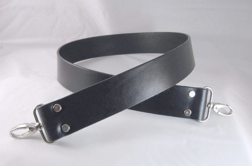 1.5 in. Wide Leather Cross Body Bag Luggage Replacement Strap 4 Colors 8 Widths - Picture 3 of 11