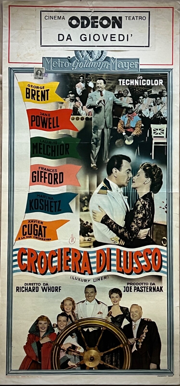 Locandina originale film CROCIERA DI LUSSO (1948) - Regia di Richard Whorf