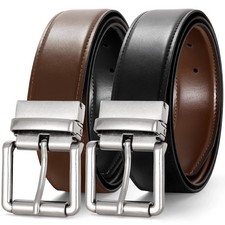 Men'S Belt, Reversible Leather Belts for Men for Dress Pants, One Reverse for 2