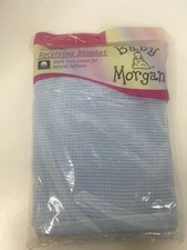 Vintage Original Baby Morgan Blue Receiving Blanket New in package 30” x 40”