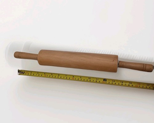 Vintage 17" Hardwood Rolling Pin - Professional Heavy Duty Wood Baker's Tool