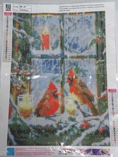Diamond Art Kit WINTER CARDINALS DIY for Adults 30cmx40cm