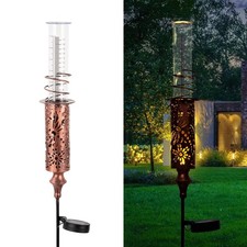 Rain Gauge Outdoor, Solar Rain Gauges for Yard, Freeze Proof Rain Gauge with ...