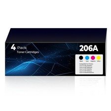 206A Toner Cartridges 4 Pack Pro MFP M283fdw M283cdw Compatible with HP 206A