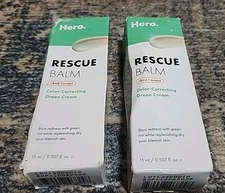 HERO COSMETICS Rescue Balm Red Color Correcting Green Cream 15ml (2pk)ORIGINAL