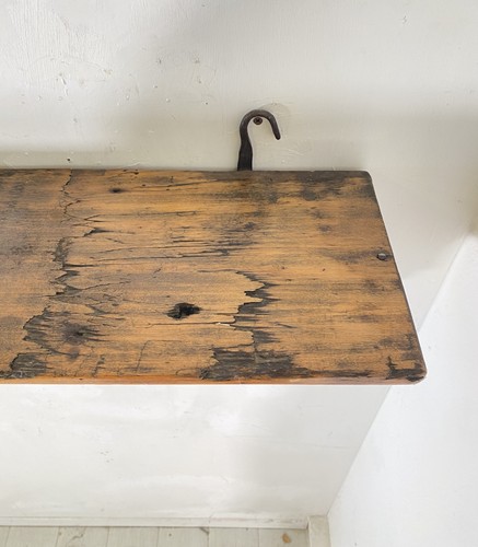 APPENDIABITI PARETE RUSTICO LEGNO MIDCENTURY ITALY ANNI 40 ATTACCAPANNI ENTRATA - Foto 8 di 13