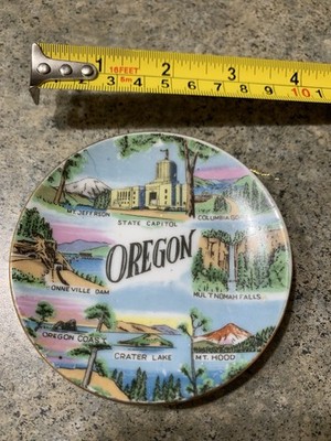 Vintage Souvenir Miniature Oregon Collectable Souvenir Plate Made In Japan