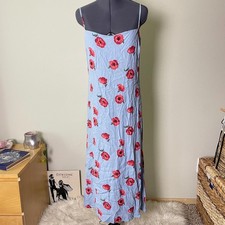Reformation Blue Poppy Floral Maxi Dress Size 10