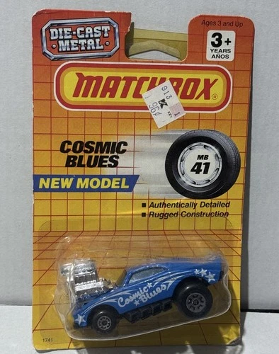 Vintage Matchbox Cosmic Blues MB 41 New Model Diecast Car Sealed 1990s
