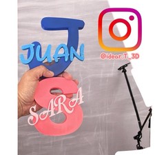 Custom 3D Printed Name Letters   Personalized PLA Decor Sign Made to Order