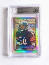 2001 TOPPS ARCHIVES RESERVE MIKE SINGLETARY ON CARD AUTO BGS BECKETT 