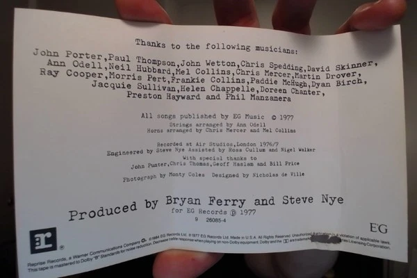 Bryan Ferry - In Your Mind (Cass, Album, RE, AR) (Mint (M)) 2595950448 - Image 2 of 4