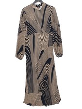 Mint Velvet A-Line Maxi Dress UK14 in Tan