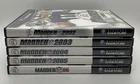 Madden 02, 03, 04, 05, 06 LOT Of 5 (Nintendo GameCube) Complete With Manual