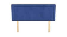 Image of Porto Velvet Headboard Plain Panel Border Upholstered Headboard for Divan Beds