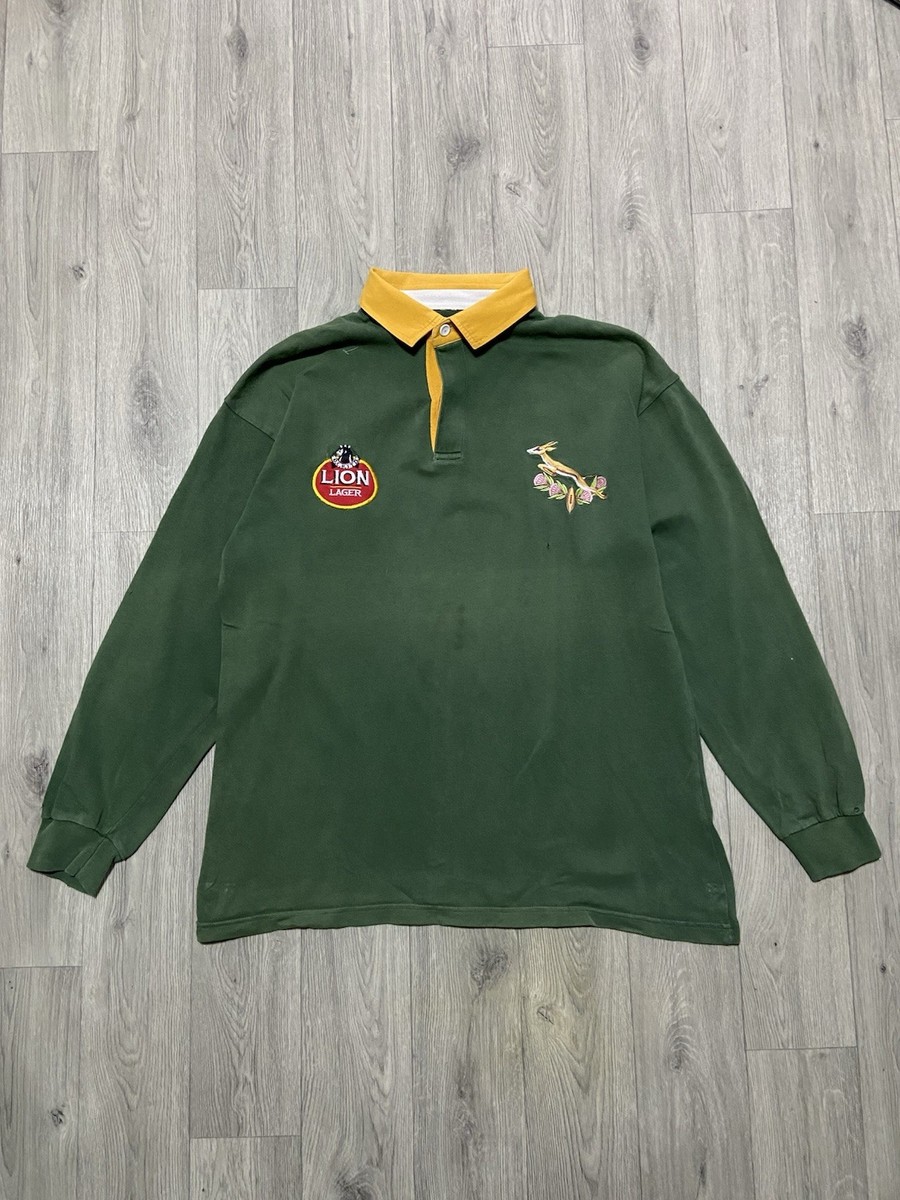 ウェア 90s   Rugby Shirt 1995~6 Vtg 90s South Africa Springboks Rugby Shirt L 1992/95 Union Lion