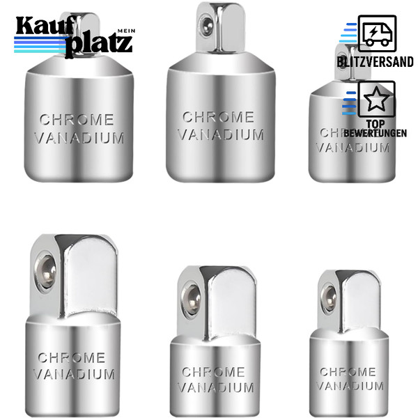 Stecknuss Adapter Set 6 StüCk 1/4 Auf 3/8 3/8 Auf 1/4 1/2 Auf 1/4 Ratschen-image